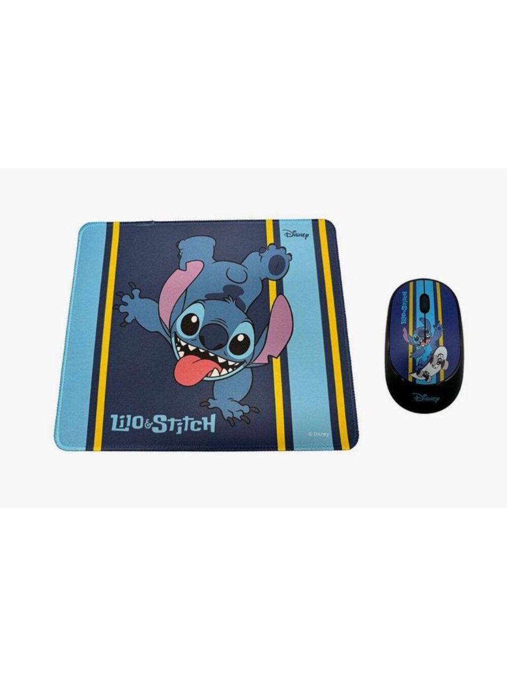 Disney Stitch Wireless Mouse and Mousepad Bundle With Ergonomic Design